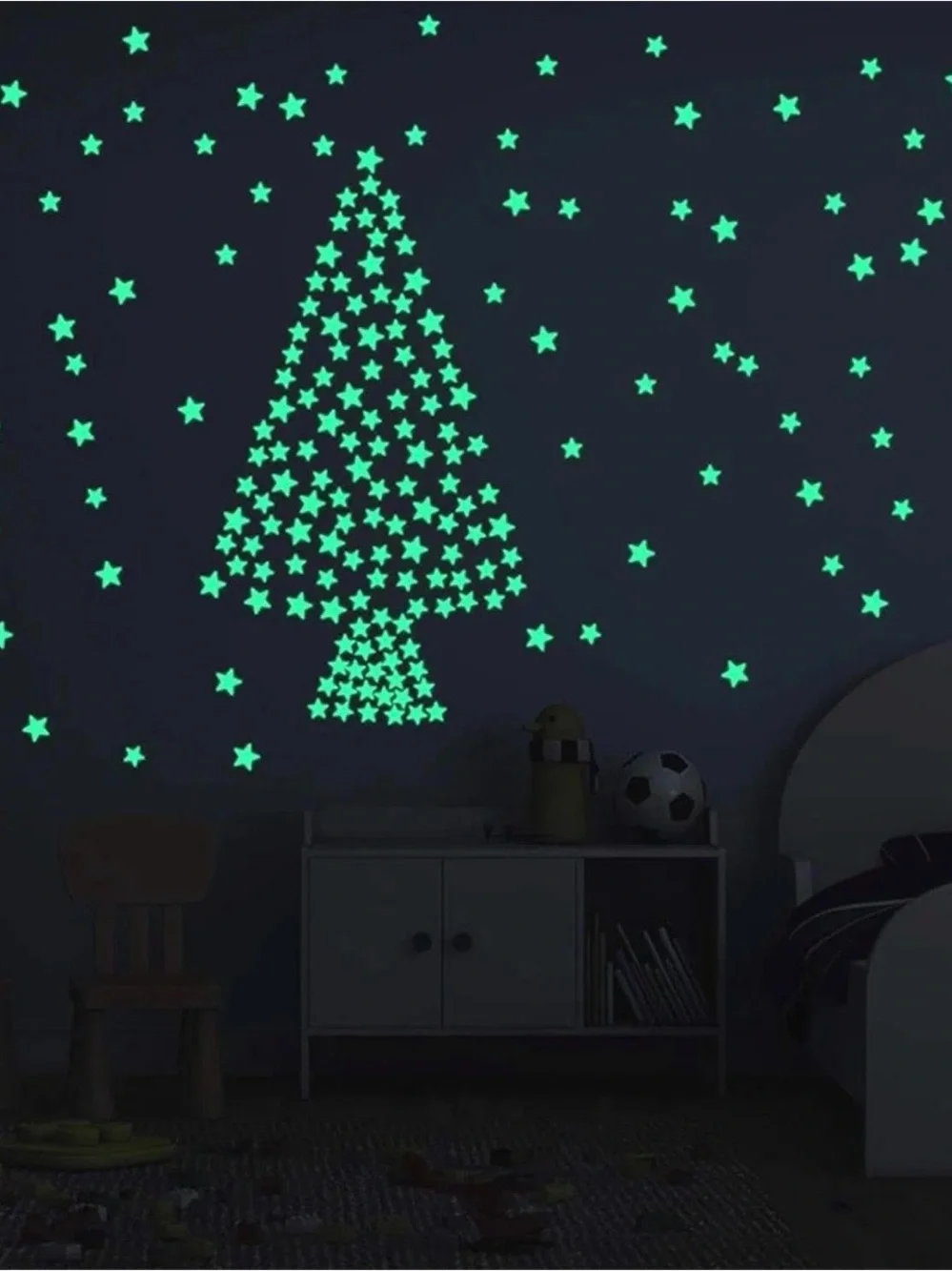 Unlisted Glow Star Wall Stickers in Pastel Blue Pink Yellow